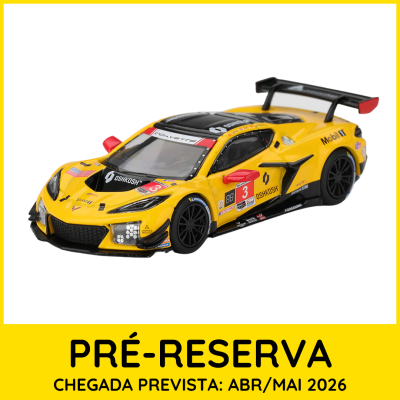 Miniatura de carro de corrida amarela com detalhes em preto e vermelho