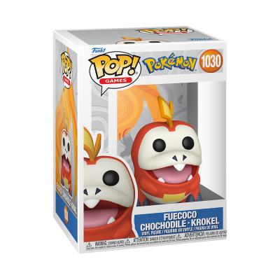 Caixa Funko Pop! Pokémon Fuecoco personagem em vinil