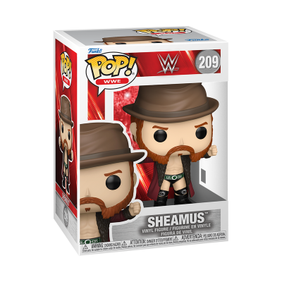 Figura Funko Pop Sheamus WWE número 209 em embalagem