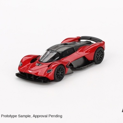 Miniatura de carro de corrida desportivo vermelho e preto