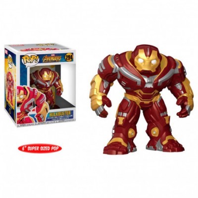 Figura Funko Pop! Hulkbuster vermelho e dourado com embalagem.