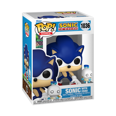 Funko Pop! Sonic the Hedgehog com Chao na embalagem