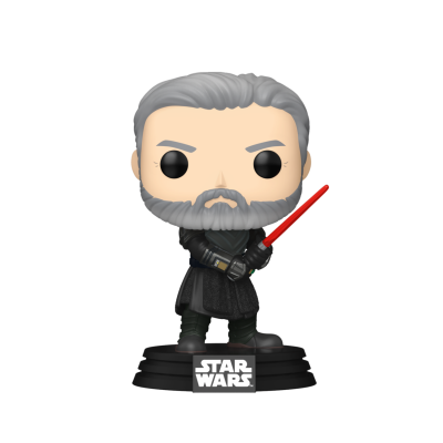 Figura Funko Pop de Star Wars com sabre de luz vermelho