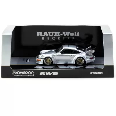 Miniatura de carro desportivo prateado em embalagem preta RAUH-Welt BEGRIFF