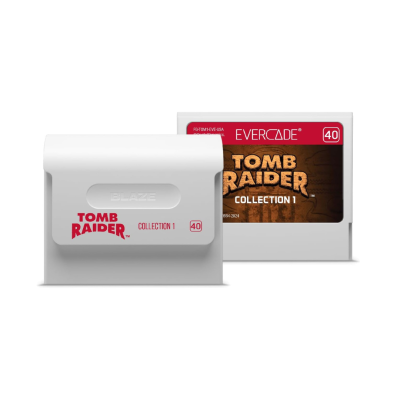 Cartucho de videojogo e estojo Evercade Tomb Raider Collection 1