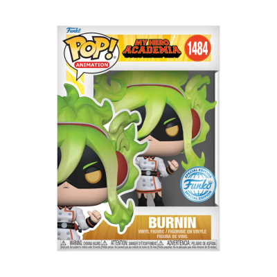 Figura Funko Pop Burnin My Hero Academia vinil na embalagem