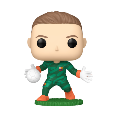 Figura Funko Pop jogador de futebol FC Barcelona em uniforme verde