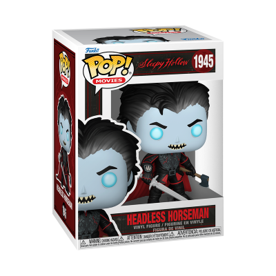 Figura vinilica POP! Headless Horseman com armadura preta e vermelha e olhos azuis