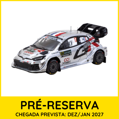 Modelo de carro de corrida em miniatura branco com detalhes em preto, vermelho e azul e número 17