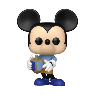 Figura colecionável Funko Pop do Mickey Mouse a segurar um pião