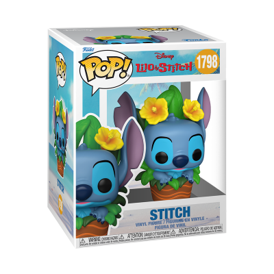 Figura de vinil POP! Disney Stitch com flores amarelas em embalagem