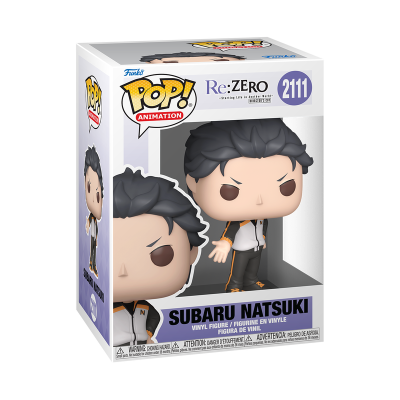 Funko Pop de Subaru Natsuki da série Re:ZERO em caixa