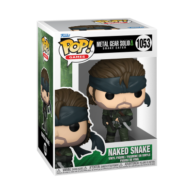 Figura Funko Pop Naked Snake de Metal Gear Solid em caixa
