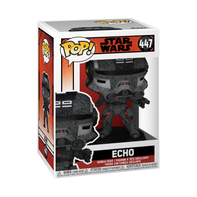 Boneco Funko Pop! Star Wars Echo 447 em caixa com janela