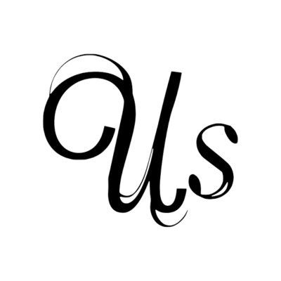 Letras decorativas pretas formando aus