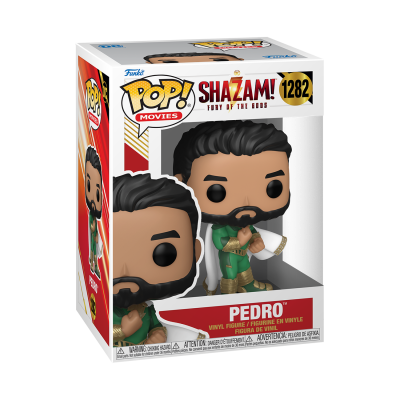 Figura de vinil Funko Pop! Pedro de Shazam! Fury of the Gods na embalagem