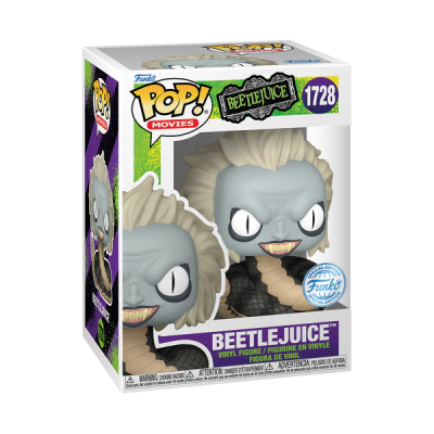 Figura Funko Pop! do Beetlejuice numa caixa com número 1728