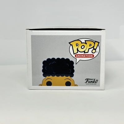 Caixa Funko Pop! Animation com personagem com cabelo preto encaracolado