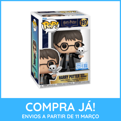 Figura Funko Pop Harry Potter com Hedwig na caixa