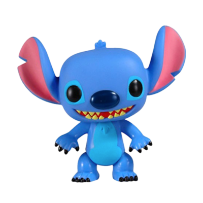 Figura colecionável azul da personagem Stitch com orelhas grandes