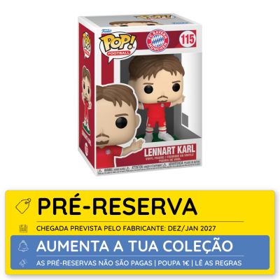 Funko Pop! Futebol Lennart Karl FC Bayern München na caixa branca e vermelha número 115
