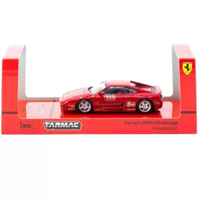 Miniatura de carro desportivo Ferrari F355 Challenge vermelho em embalagem vermelha