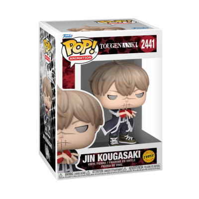 Boneco Funko Pop Jin Kougasaki na embalagem
