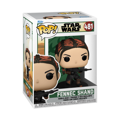 Funko Pop! Star Wars Fennec Shand nº 481 numa caixa de venda
