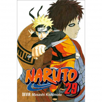 Capa da banda desenhada Naruto volume 29 com duas personagens
