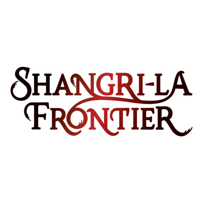 Logótipo SHANGRI-LA FRONTIER em vermelho e preto