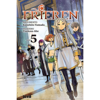 Capa do livro FRIEEN volume 5 com vários personagens em roupas de fantasia