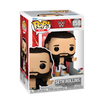 Funko Pop! WWE Seth Rollins número 158 em caixa