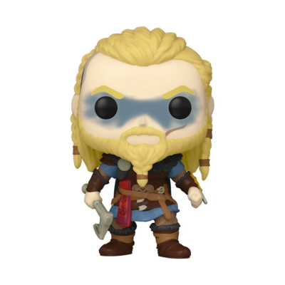 Funko Pop personagem Vinland Saga com roupa medieval e cabelo loiro trançado