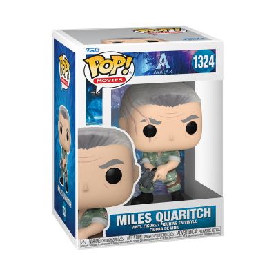 Funko Pop! vinil Miles Quaritch do filme Avatar na caixa azul número 1324