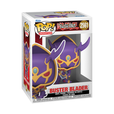 Figurinha Funko Pop! Buster Blader da série Yu-Gi-Oh! em caixa