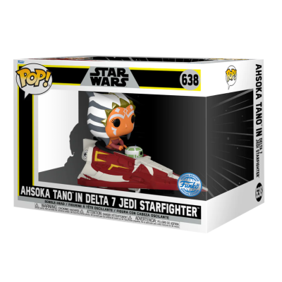 Funko Pop Ahsoka Tano no Starfighter Delta 7 com embalagem