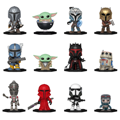 Figuras Funko Pop de personagens Star Wars em várias cores e detalhes distintos