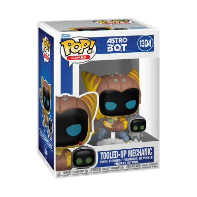 Figura Funko Pop! Astro Bot Tooled-Up Mechanic 1304 em caixa