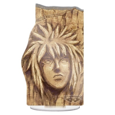 Action figure detalhe rosto com cabelos espetados tons castanho e bege