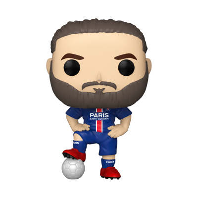 Figura Funko Pop de jogador de futebol do Paris Saint-Germain com bola