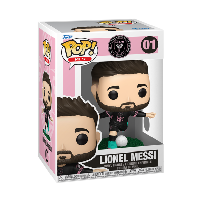 Figura em vinil de Lionel Messi na caixa Pop! MLS 01