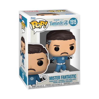 Figura Funko Pop Mister Fantastic na caixa com janela transparente