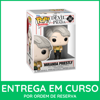 Funko Pop Miranda Priestly do filme The Devil Wears Prada na caixa branca com visor transparente.