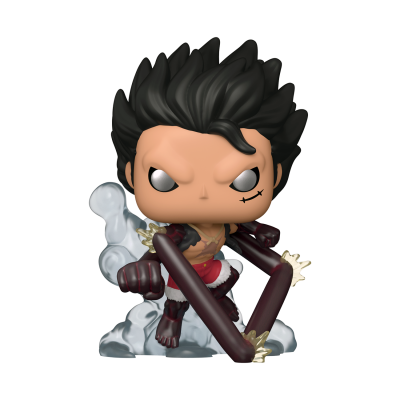 Figura colecionável tipo Funko Pop do personagem com cabelo preto espetado e cicatriz no rosto