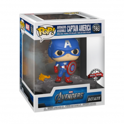 Figura Pop! Captain America nº 589 na caixa com selo Special Edition