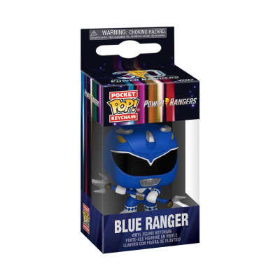 Chaveiro Blue Ranger Power Rangers na embalagem Pocket Pop