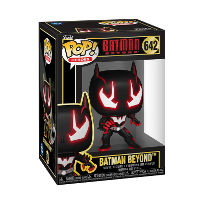 Figurine Funko Pop Batman Beyond preto e vermelho na caixa