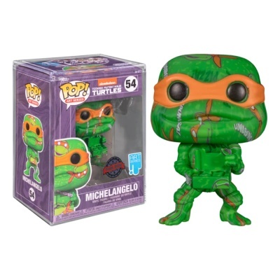 Funko Pop Michelangelo das Teenage Mutant Ninja Turtles com máscara laranja