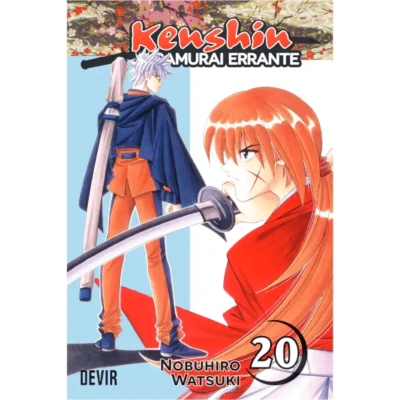 Capa do manga Kenshin Samurai Errante Volume 20 com dois personagens e título no topo