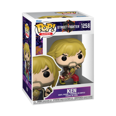 Funko Pop! Games figura de vinil Ken de Street Fighter na caixa